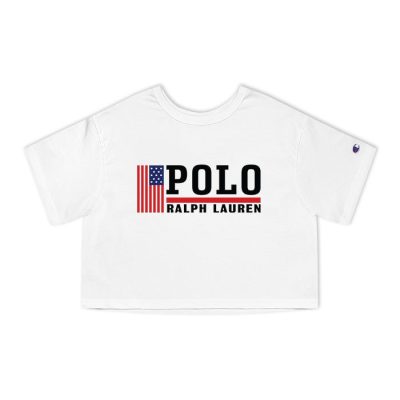 Ralph Lauren Polo Plag Usa Champion Lady Crop-Top T-Shirt CTB2746