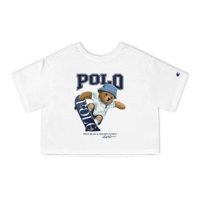 Ralph Lauren Polo Sport Bear Teddy Champion Lady Crop-Top T-Shirt CTB2764