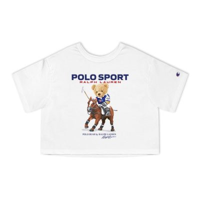 Ralph Lauren Polo Sport Bear Teddy Champion Lady Crop-Top T-Shirt CTB2770