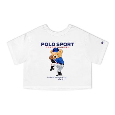 Ralph Lauren Polo Sport Bear Teddy Champion Lady Crop-Top T-Shirt CTB2771