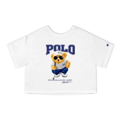 Ralph Lauren Polo Sport Bear Teddy Champion Lady Crop-Top T-Shirt CTB2772