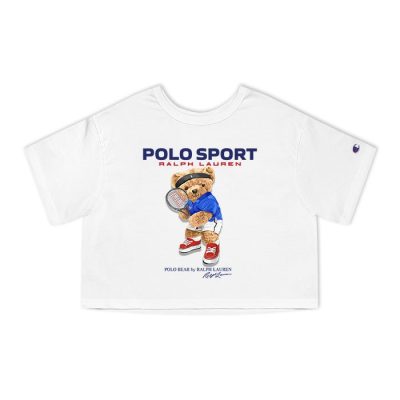 Ralph Lauren Polo Sport Bear Teddy Champion Lady Crop-Top T-Shirt CTB2773