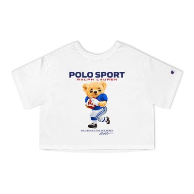 Ralph Lauren Polo Sport Bear Teddy Champion Lady Crop-Top T-Shirt CTB2775