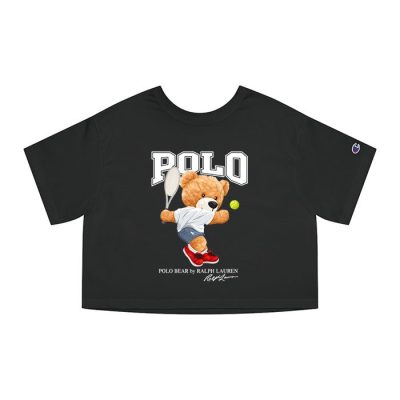 Ralph Lauren Polo Sport Bear Teddy Champion Lady Crop-Top T-Shirt CTB2776