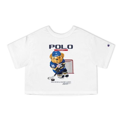 Ralph Lauren Polo Sport Bear Teddy Champion Lady Crop-Top T-Shirt CTB2777