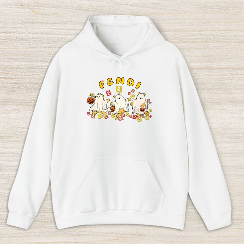 Retro Pooh Ghost Halloween Fendi Unisex Hoodie TAH10117