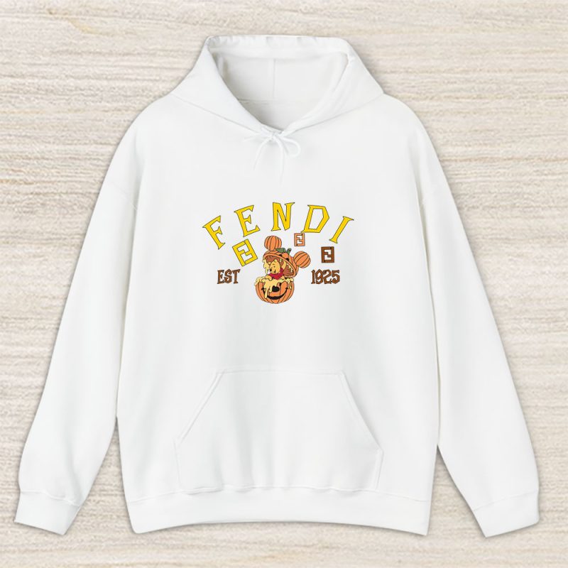 Retro Pooh Ghost Halloween Fendi Unisex Hoodie TAH10118