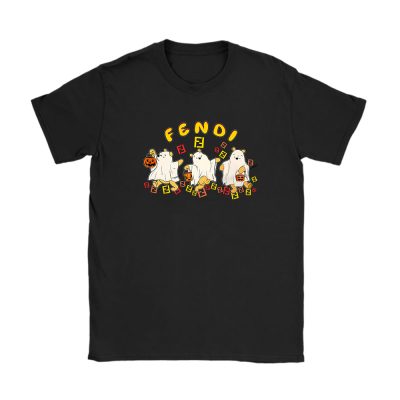 Retro Pooh Ghost Halloween Fendi Unisex T-Shirt Cotton Tee TAT10117