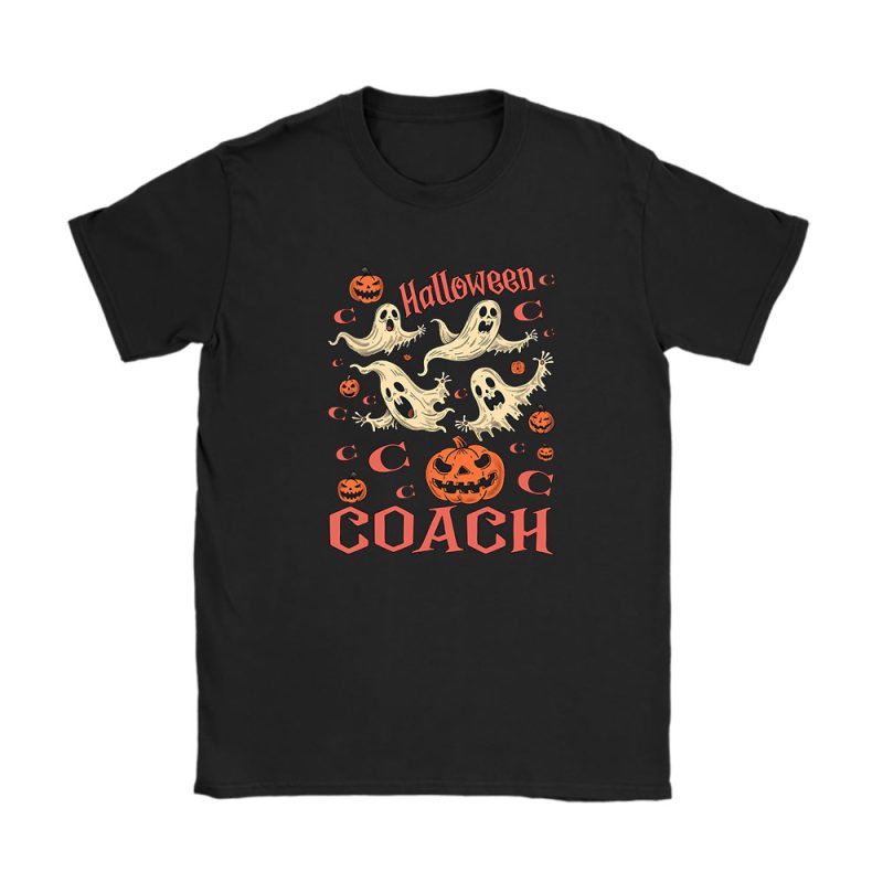 Retro Spooky Halloween Shirt Coach Unisex T-Shirt Cotton Tee TAT9297