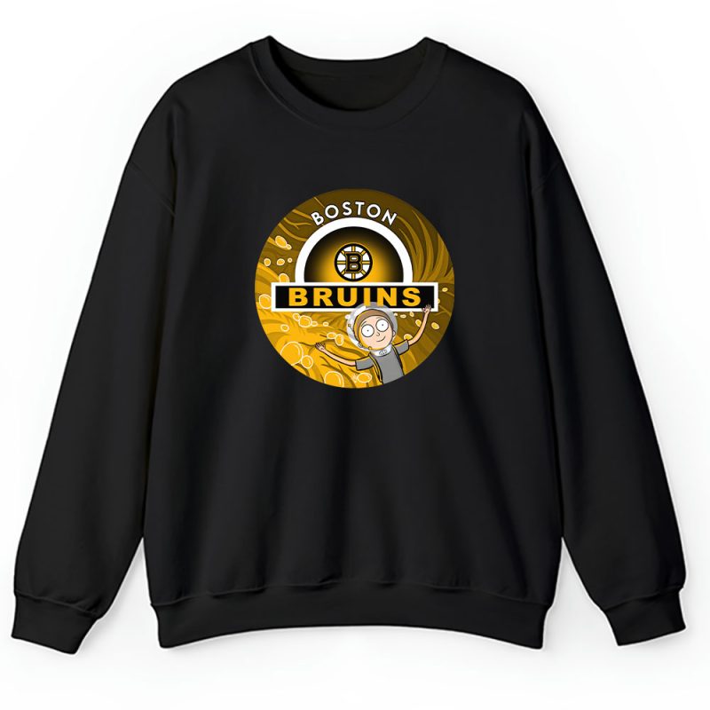 Rick And Morty X Boston Bruins Team NHL Hockey Fan Unisex Sweatshirt TAS8668