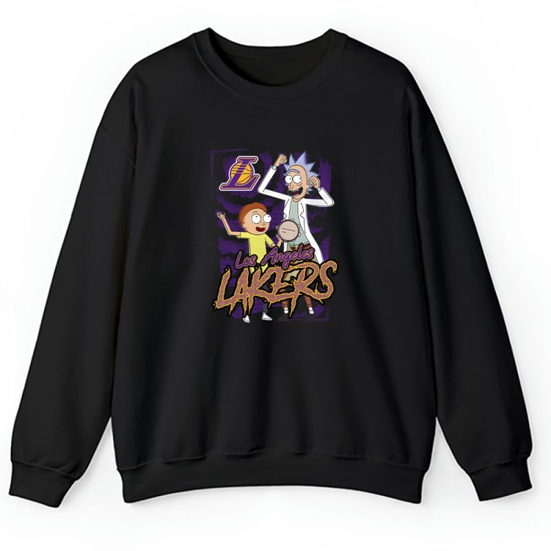 Rick And Morty X Los Angeles Lakers Team NBA Basketball Unisex Sweatshirt TAS8543