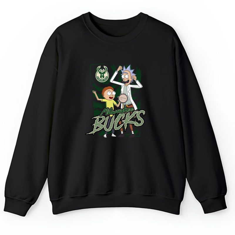 Rick And Morty X Milwaukee Bucks Team NBA Basketball Unisex Sweatshirt TAS8545