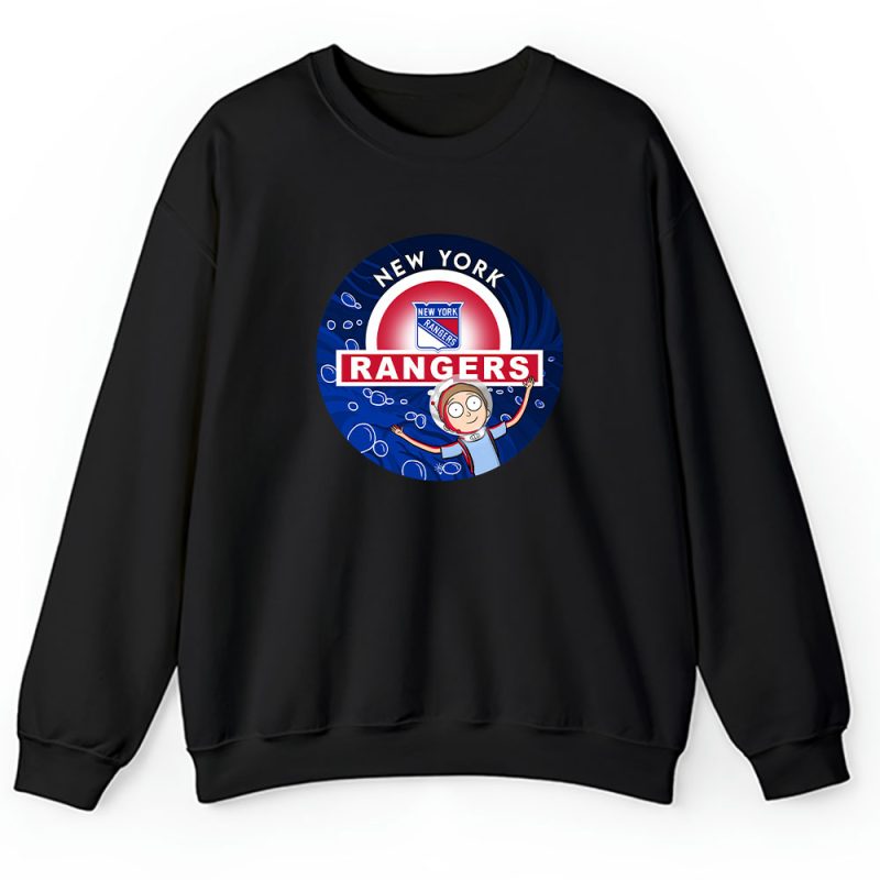 Rick And Morty X New York Rangers Team NHL Hockey Fan Unisex Sweatshirt TAS8673