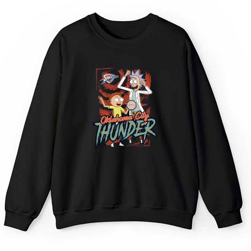 Rick And Morty X Oklahoma City Thunder Team NBA Basketball Unisex Sweatshirt TAS8546