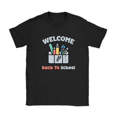 San Antonio Spurs X Welcome Back To School X Custom Name Unisex T-Shirt Cotton Tee TAT10605