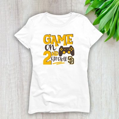 San Diego Padres X Game On X Schools Back X Custom Number Grade Lady T-Shirt Women Tee LTL10458