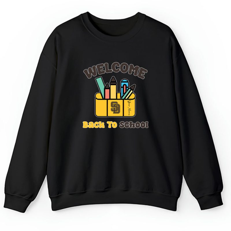 San Diego Padres X Welcome Back To School X Custom Name Unisex Hoodie TAH10459