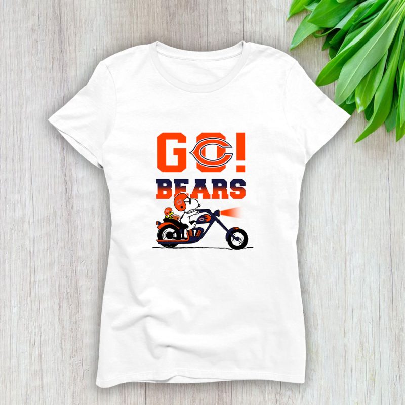 Snoopy X Driver X Chicago Bears Team X NFL X American Football Lady T-Shirt Women Tee LTL10931