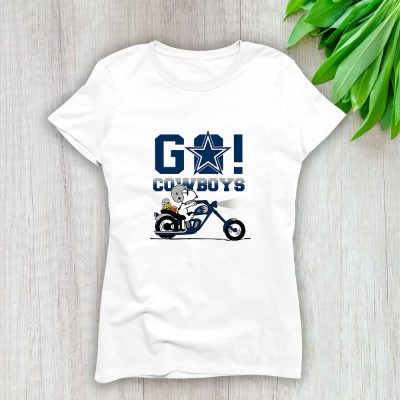 Snoopy X Driver X Dallas Cowboys Team X NFL X American Football Lady T-Shirt Women Tee LTL10925