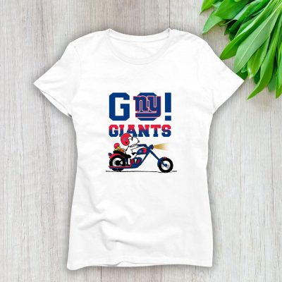 Snoopy X Driver X New York Giants Team X NFL X American Football Lady T-Shirt Women Tee LTL10930