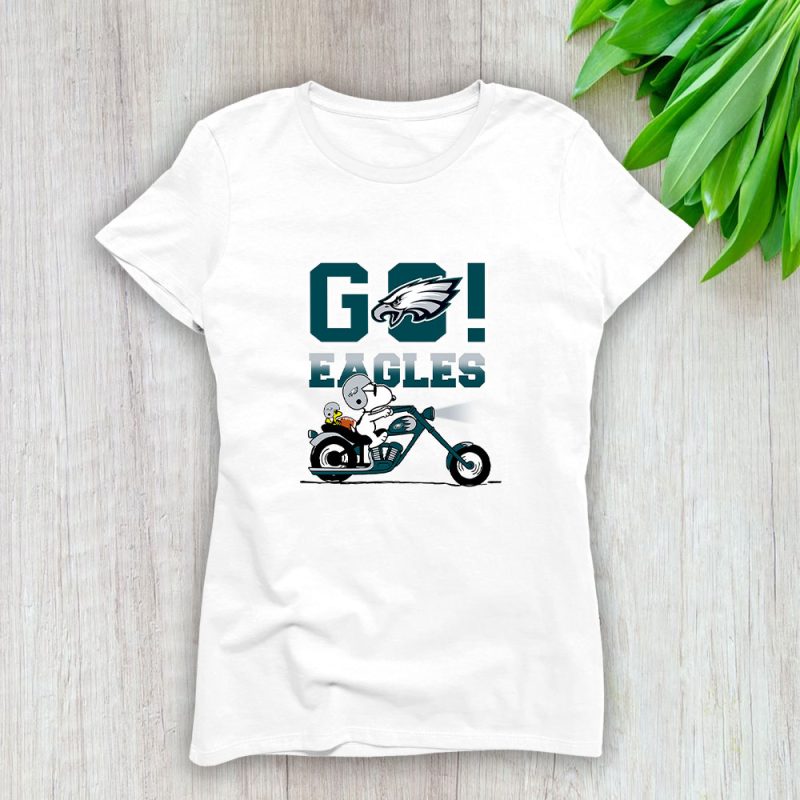 Snoopy X Driver X Philadelphia Eagles Team X NFL X American Football Lady T-Shirt Women Tee LTL10932