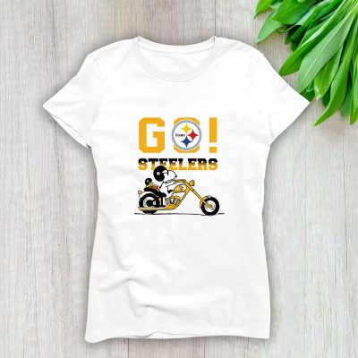 Snoopy X Driver X Pittsburgh Steelers Team X NFL X American Football Lady T-Shirt Women Tee LTL10928