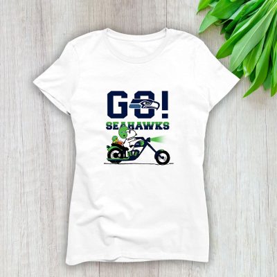 Snoopy X Driver X Seattle Seahawks Team X NFL X American Football Lady T-Shirt Women Tee LTL10924