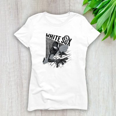 Spiderman MLB Chicago White Sox Lady T-Shirt Women Tee LTL9875