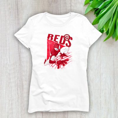 Spiderman MLB Cincinnati Reds Lady T-Shirt Women Tee LTL9856