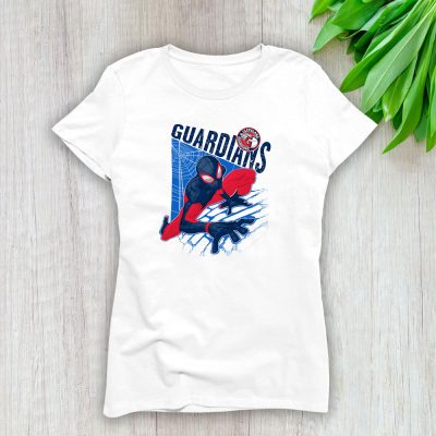 Spiderman MLB Cleveland Guardians Lady T-Shirt Women Tee LTL9860