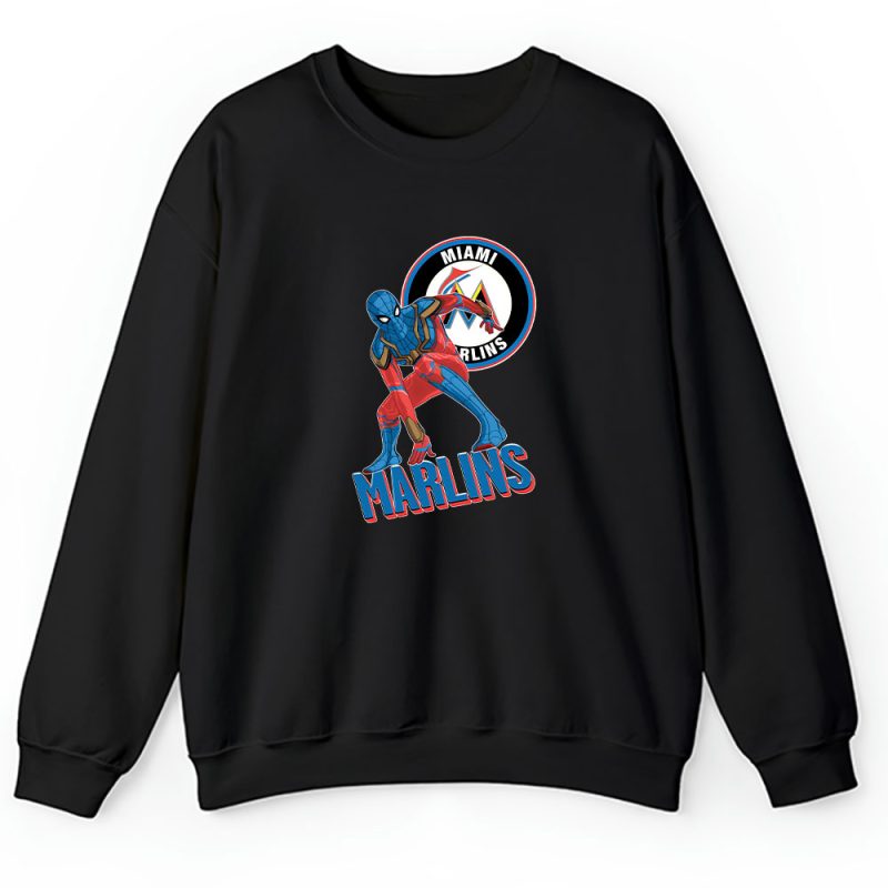 Spiderman MLB Miami Marlins Unisex Sweatshirt TAS8409