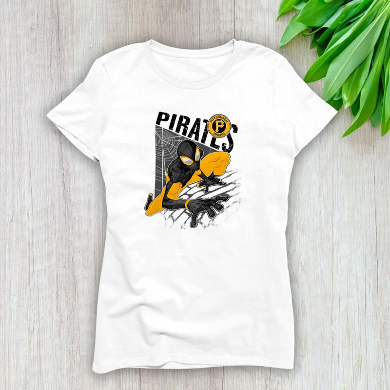 Spiderman MLB Pittsburgh Pirates Lady T-Shirt Women Tee LTL9983