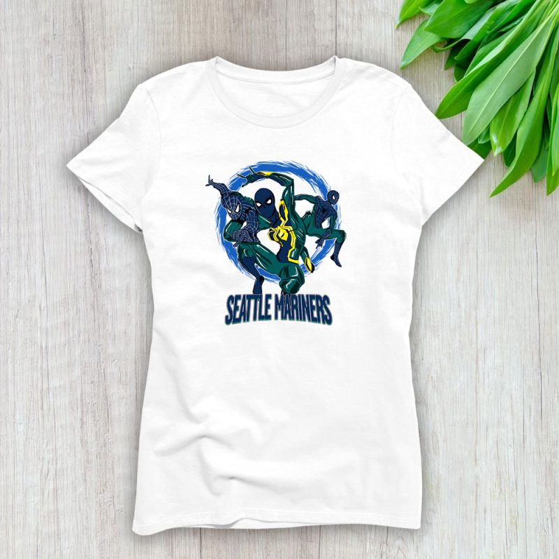 Spiderman MLB Seattle Mariners Lady T-Shirt Women Tee LTL10019