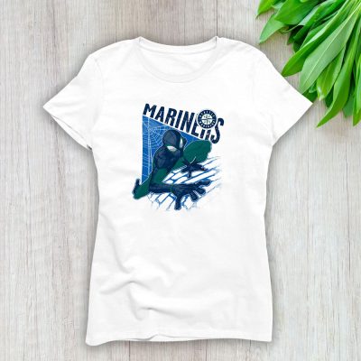 Spiderman MLB Seattle Mariners Lady T-Shirt Women Tee LTL10020