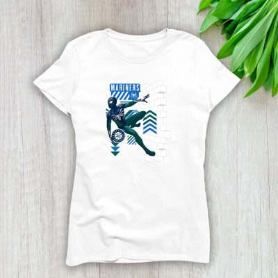 Spiderman MLB Seattle Mariners Lady T-Shirt Women Tee LTL11674