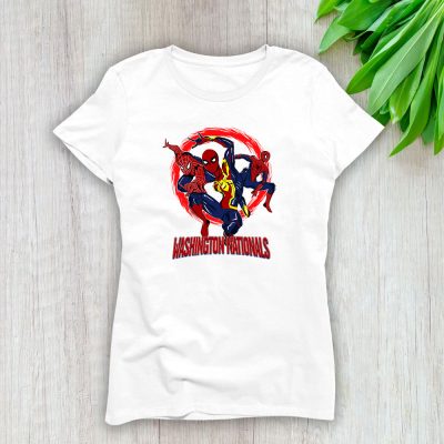 Spiderman MLB Washington Nationals Lady T-Shirt Women Tee LTL10056