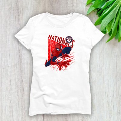 Spiderman MLB Washington Nationals Lady T-Shirt Women Tee LTL10057