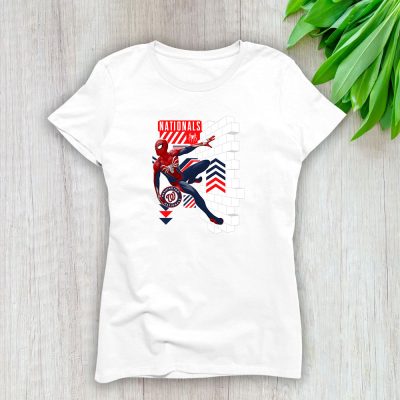 Spiderman MLB Washington Nationals Lady T-Shirt Women Tee LTL11692