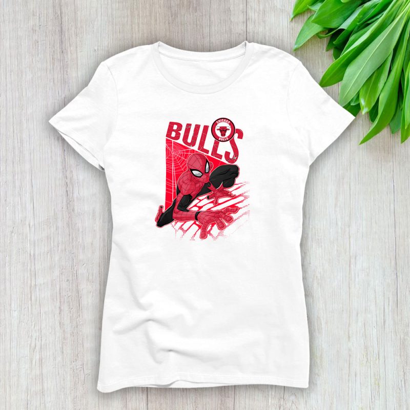 Spiderman NBA Chicago Bulls Lady T-Shirt Women Tee LTL9845