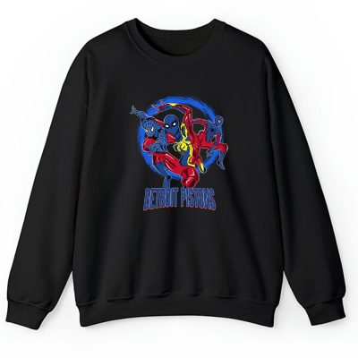 Spiderman NBA Detroit Pistons Unisex Sweatshirt TAS9886