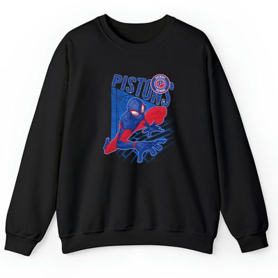 Spiderman NBA Detroit Pistons Unisex Sweatshirt TAS9887