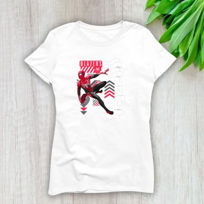 Spiderman NBA Portland Trail Blazers Lady T-Shirt Women Tee LTL11659