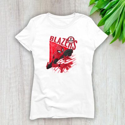 Spiderman NBA Portland Trail Blazers Lady T-Shirt Women Tee LTL9991