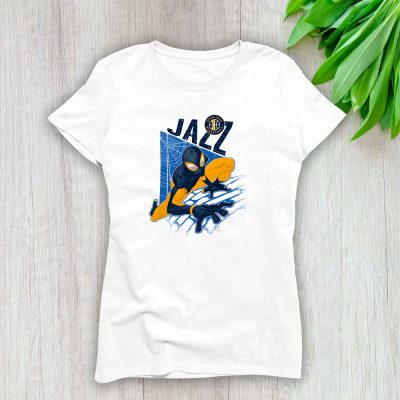 Spiderman NBA Utah Jazz Lady T-Shirt Women Tee LTL10047