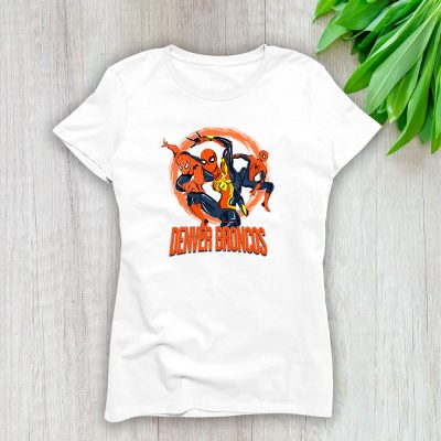 Spiderman NFL Denver Broncos Lady T-Shirt Women Tee LTL9876