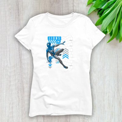 Spiderman NFL Detroit Lions Lady T-Shirt Women Tee LTL11604