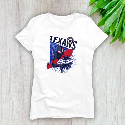 Spiderman NFL Houston Texans Lady T-Shirt Women Tee LTL9907