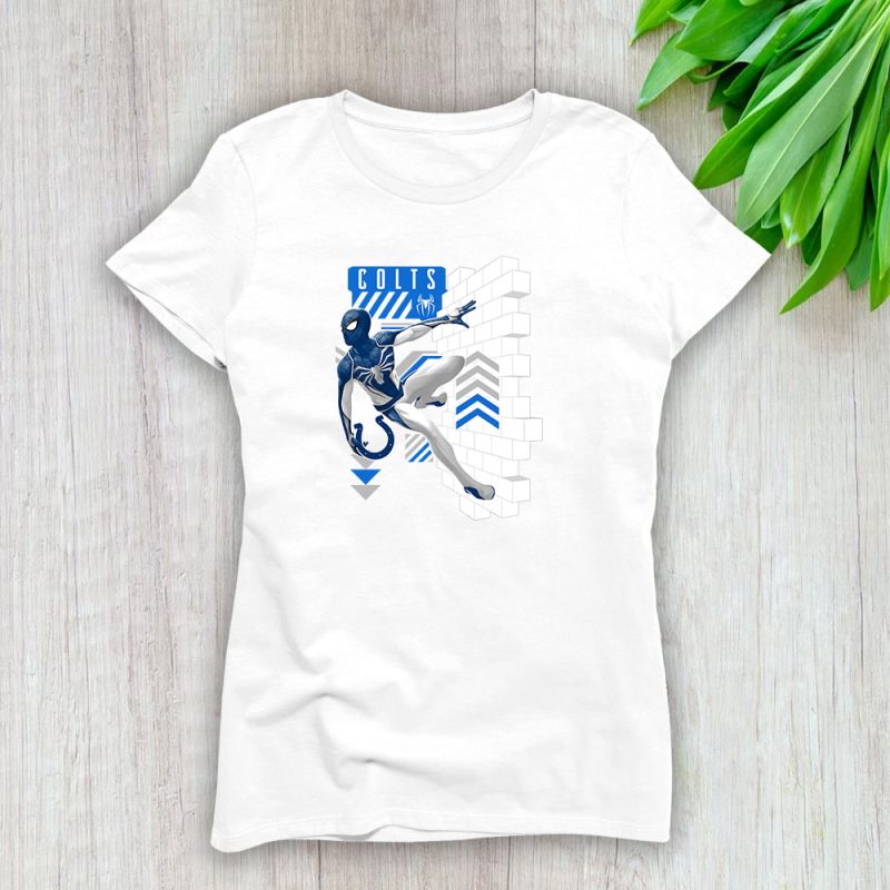 Spiderman NFL Indianapolis Colts Lady T-Shirt Women Tee LTL11618