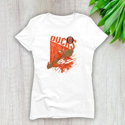 Spiderman NHL Anaheim Ducks Lady T-Shirt Women Tee LTL9823