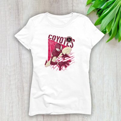 Spiderman NHL Arizona Coyotes Lady T-Shirt Women Tee LTL9819